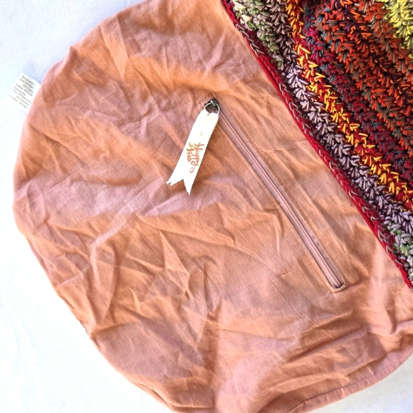 The Sak Sakroots Happy & Free Multi Colored Crocheted Hobo Shoulder Handbag - Picture 10 of 11